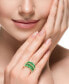 ფოტო #3 პროდუქტის EFFY® Emerald (6-1/2 ct. t.w.) & Diamond (1/4 ct. t.w.) Multirow Statement Ring in 14k Gold