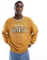 Tommy Jeans relaxed varsity jumper in camel M - фото #8