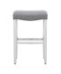 29" Upholstered Backless Saddle Seat Bar Stool