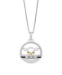 ფოტო #1 პროდუქტის Grogu Diamonds Pendant Necklace (1/10 ct. t.w.) in 10K Yellow Gold and Sterling Silver