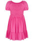 ფოტო #1 პროდუქტის Girls Light Weight Woven Smocked Dress, Created for Macy's