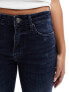 Armani Exchange super skinny lift up mid rise jeans in dark blue