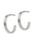 Stainless Steel Polished J Hoop Earrings
