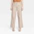 Фото #1 товара Women's Mid-Rise Relaxed Straight Leg Chino Pants - A New Day Beige 12