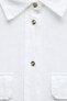 Roll-up sleeve linen-blend shirt