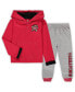 ფოტო #1 პროდუქტის Toddler Boys Red, Heathered Gray Maryland Terrapins Poppies Hoodie and Sweatpants Set