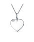 ფოტო #3 პროდუქტის Live Love Laugh Word Quote Circle Flower Charm Heart Shape Pendant Necklace For Women .925 Sterling Silver