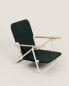 Фото #3 товара Folding beach chair with wooden arm rests