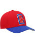 ფოტო #3 პროდუქტის Men's Red, Royal LA Clippers MVP Team Two-Tone 2.0 Stretch-Snapback Hat