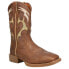 Фото #2 товара Justin Boots Stampede TooledInlay Embroidered Square Toe Cowboy Mens Brown SE7