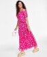 ფოტო #3 პროდუქტის Women's Floral-Print Pull-On Flared Maxi Skirt, Created for Macy's