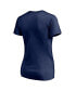 ფოტო #5 პროდუქტის Women's Navy Atlanta Braves 2021 NL East Division Champions Locker Room Plus Size V-Neck T-shirt