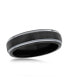 ფოტო #1 პროდუქტის Black & Silver 6mm Tungsten Ring