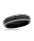 Фото #1 товара Black & Silver 6mm Tungsten Ring