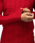 Фото #7 товара Men's Cable Knit Roll Neck Sweater