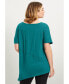 ფოტო #3 პროდუქტის Plus Size June + Vie Short-Sleeve Asymmetrical Tunic