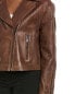 Фото #4 товара Walter Baker Sammy Leather Jacket Women's Brown Xs