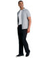 Фото #1 товара Men's Premium Comfort Stretch Classic-Fit Solid Flat Front Dress Pants