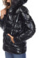 Фото #3 товара Women's Metallic Puffer Coat With Hoodie