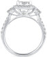 Diamond Square Halo Cluster Engagement Ring (1 ct. t.w.) in 14k White Gold