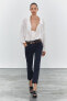 ZW COLLECTION BOOTCUT HIGH-WAIST CROPPED JEANS