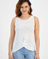Petite Twist-Front Sweater Tank Top, Created for Macy's