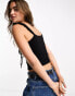 Фото #4 товара Cotton On milkmaid jersey crop top black