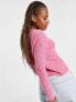 Фото #2 товара Only pointelle lightweight jumper in bright pink