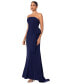 Фото #3 товара Women's Faux-Wrap Strapless Gown