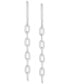 Фото #3 товара Polished Chain Link Threader Earrings, Created by Macy's