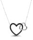 Macy's spinel Interlocking Heart Necklace (1/2 ct. t.w.) in Sterling Silver