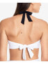Фото #2 товара LAUREN RALPH LAUREN Women White Stretch Fixed Cups Tie Bel Air Halter Top Size 6