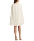 Women's Cape-Overlay Slim-Fit Georgette Cocktail Dress