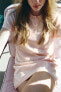 Фото #4 товара Короткое трикотажное платье с воротником поло и пайетками ZARA