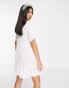 Influence v neck beach dress in white