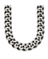 ფოტო #1 პროდუქტის Stainless Steel Oxidized 13.75mm 24 inch Curb Chain Necklace