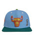 Men's Light Blue, Green Chicago Bulls Retro Program 2-Tone Snapback Hat
