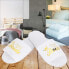 Фото #5 товара wosume Suitable for gifts: disposable slippers, 5 pairs of letter print, disposable slippers for hotel wedding party shooting