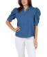 ფოტო #1 პროდუქტის Women's Ruched Sleeve Top