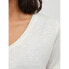 VILA Noel Lurex short sleeve v neck T-shirt