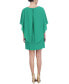 ფოტო #3 პროდუქტის Women's Rhinestone-Embellished Capelet Shift Dress