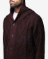 ფოტო #5 პროდუქტის Men's Shawl Collar Cable Knit Cardigan