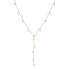 Timeless bronze necklace with zircons TJ-0103-N-45