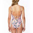 Sanctuary Womens MULTI Petal Pusher High-Leg One-Piece Swimsuit Size Large