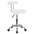 Фото #4 товара Vibrant White And Chrome Swivel Task Chair With Tractor Seat