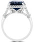 ფოტო #3 პროდუქტის EFFY® London Blue Topaz (5-1/3 ct. t.w.) & Diamond (1/4 ct. t.w.) Statement Ring in 14k White Gold