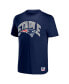 ფოტო #3 პროდუქტის Men's NFL X Staple Navy New England Patriots Lockup Logo Short Sleeve T-shirt