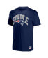 Men's NFL X Staple Navy New England Patriots Lockup Logo Short Sleeve T-shirt Синий, S - фото #3