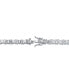 Фото #2 товара Sterling Silver Rhodium Plated Clear Cubic Zirconia Tennis Bracelet