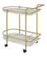 Фото #3 товара Desiree 32" 3-Bottle Metal Rack Serving Cart with Casters